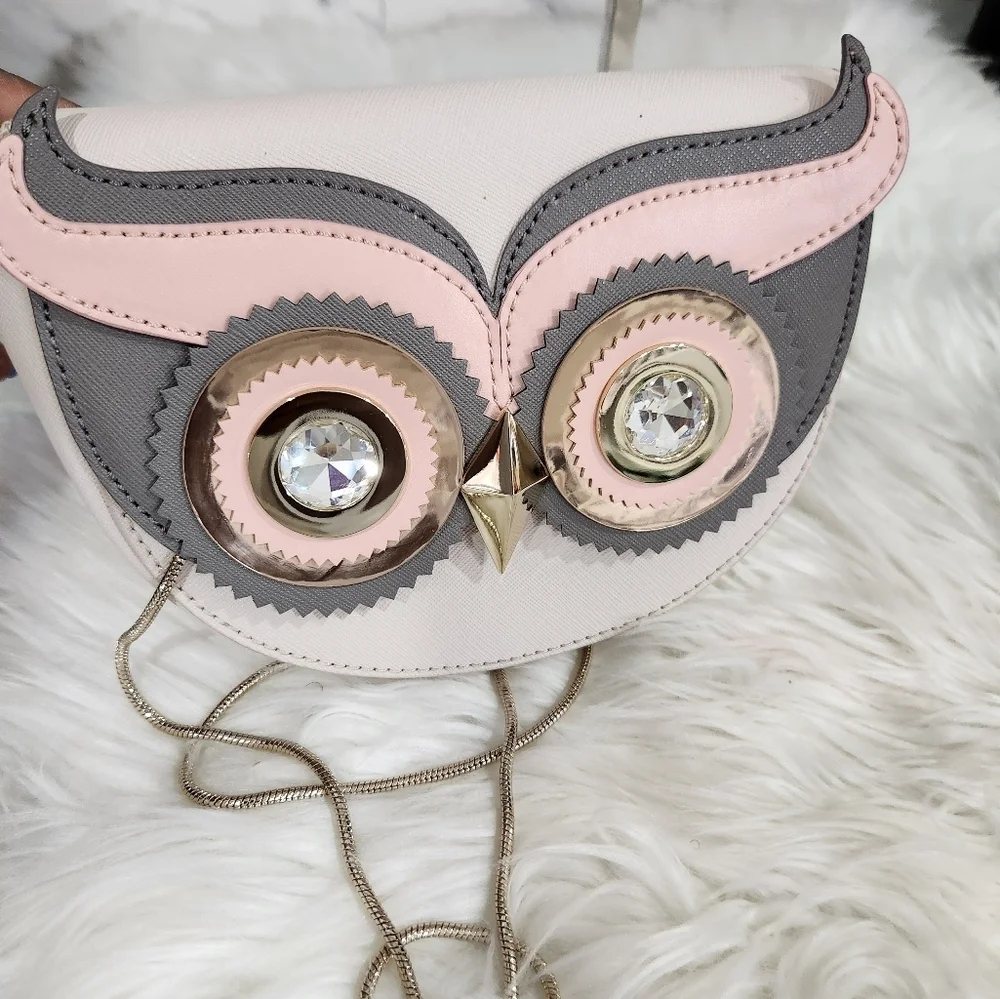 🤍▪️Kate Spade▪️Blaze A Trail Crystal Eye Owl Mini Crossbody or clutch ✨️🦉